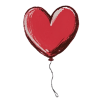 Balloon Shape Heart AI Generative png