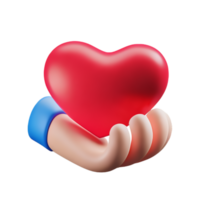 Hands Hugging Heart AI Generative png