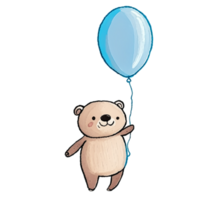 Bear Cute Balloon AI Generative png