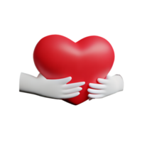 Hands Hugging Heart AI Generative png