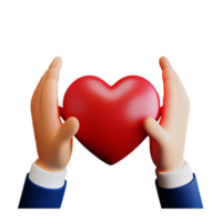 Hands Hugging Heart AI Generative png