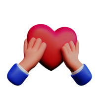 Hands Hugging Heart AI Generative png