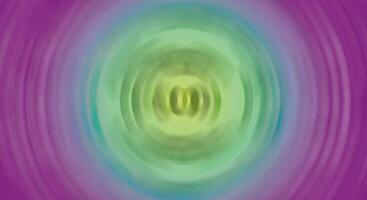 un púrpura y verde circular imagen con un circular centro, resumen antecedentes con bokeh desenfocado luces y sombra. foto