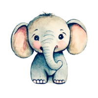 l'éléphant mignonne animal ai génératif png