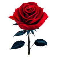 rosa flor vermelho ai generativo png