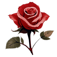 Rose fleur rouge ai génératif png