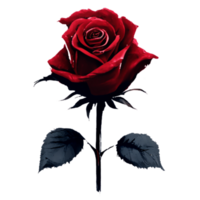 rosa flor vermelho ai generativo png