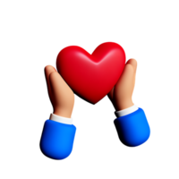 Hands Hugging Heart AI Generative png