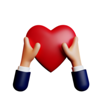 Hands Hugging Heart AI Generative png