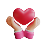 Hands Hugging Heart AI Generative png