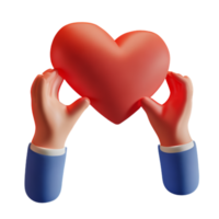 Hands Hugging Heart AI Generative png