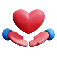 Hands Hugging Heart AI Generative png