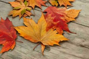 Autumn background with colored leaves. AI Generative Pro Photo