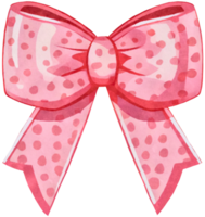 bow ribbon watercolor clipart illustration AI Generative png