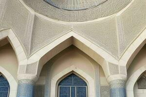 architectural detail of a mosque building. background. AI Generative Pro Photo