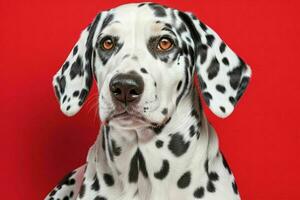 Photo of dalmatian dog. AI Generative Pro Photo