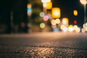 bokeh light on the street background. AI Generative Pro Photo