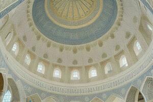 architectural detail of a mosque dome building. background. AI Generative Pro Photo