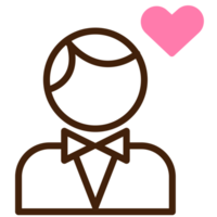Wedding and love groom icon png