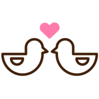 Wedding and love birds icon png