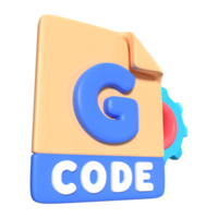 G Code File 3D Illustration Icon png