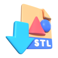 stl descargar 3d ilustración icono png