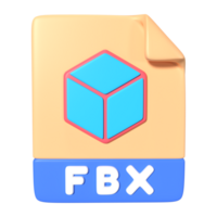 fbx fichier extension 3d illustration icône png