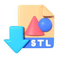 STL Download 3D Illustration Icon