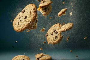volador galletas chip galletas. ai generativo Pro foto
