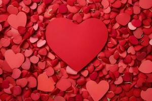 valentine's day decoration background. AI Generative Pro Photo