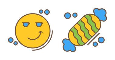 Smirk and Candy Icon vector