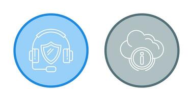 call center and cloud computing Icon vector