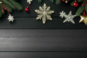 Christmas decoration for Christmas background. AI Generative Pro Photo