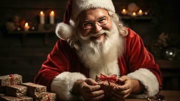 alegre tipo Navidad invierno nuevo año festivo sonriente Papa Noel claus foto