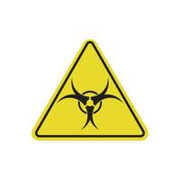 biological danger sign icon vector