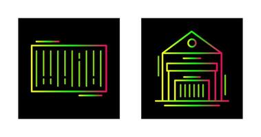 barcode and warehouse Icon vector