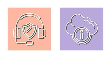 call center and cloud computing Icon vector