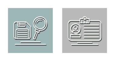 search and id dard Icon vector