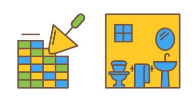 Brickwall and Bathroom Icon vector