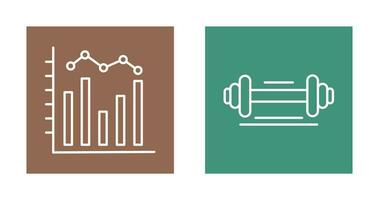 Histogram and Weight Icon vector