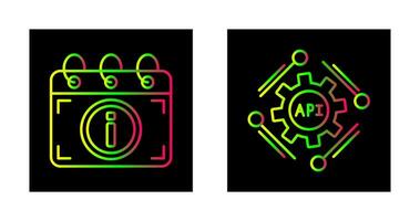 api and calendar Icon vector