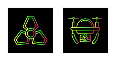 lander and camera drone Icon vector