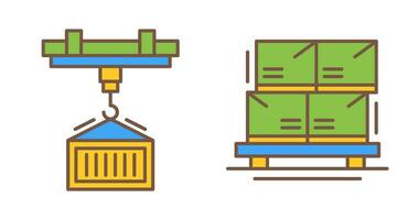 crane and stock Icon vector