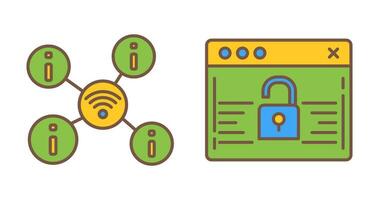 wifi and password Icon vector