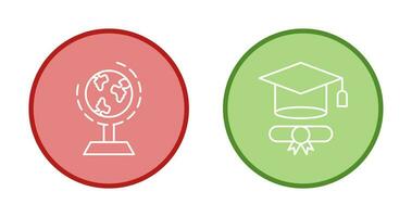 Geography and Graduation  Icon vector