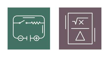 Electrical Circuit and Formula Icon vector