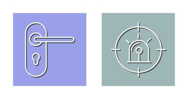 Alert and Door Lock Icon vector