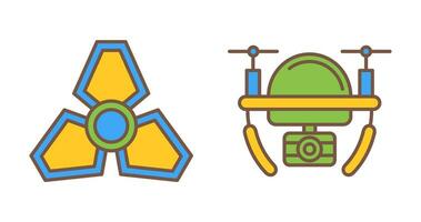 lander and camera drone Icon vector