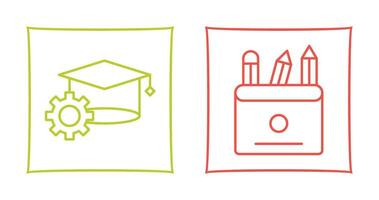 Bachelor and Pencils Icon vector