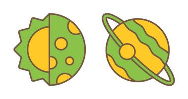 day and night and planet Icon vector